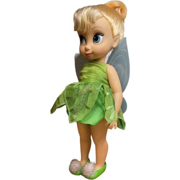 Disney Animators Collection Tinker Bell Doll 15" With Green Fairy Dress & Wings - Picture 5 of 8